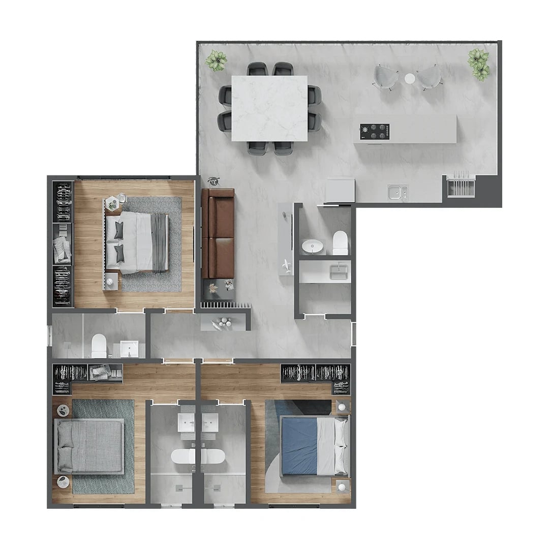 Planta Tipo 1 — Piazza Del Mare